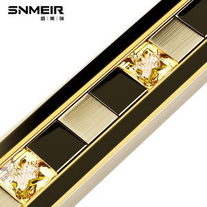 Phật sơn nhà máy senmry thép không gỉ gạch TRIM kim loại thủy tinh khảm trang trí hồ sơ sang trọng biên giới thép không gỉ gạch Strips - Product Image 4