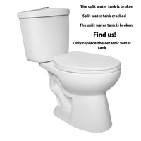Ensemble de toilettes en céramique moderne et traditionnelle en deux pièces, réservoir séparé pour lavabo, ensemble complet pour toilettes à la turque