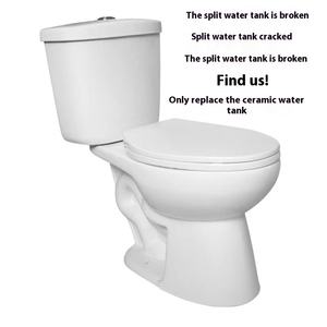 Juego <span class=keywords><strong>de</strong></span> Inodoro <span class=keywords><strong>de</strong></span> Dos Piezas <span class=keywords><strong>de</strong></span> Cerámica <span class=keywords><strong>de</strong></span> Diseño Moderno y Tradicional, Tanque Separado para Lavabo, Juego Completo para Baño, para Inodoros <span class=keywords><strong>de</strong></span> Estilo Tradicional - Product Image 4