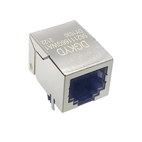 Prise RJ11 blindée 6P6C femelle à port unique, sans voyant, boîtier PBT noir G/FU, entrée latérale pour connecteur Ethernet de prise réseau