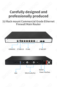 BKHD personnalisé Barbone 1U pare-feu appareil montage en rack PVC-B75/B85/Z87 6 Lan prise en charge <span class=keywords><strong>2</strong></span> SFP + 10G 4G i3 i5 i7 routeur Mikrotik - Product Image 6