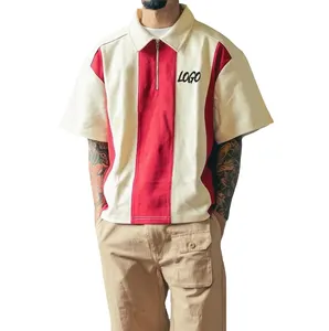 사용자 정의 도매 로고 자수 확인 승화 저지 축구 열 전달 스포츠 레트로 축구 티셔츠 - Product Image 6