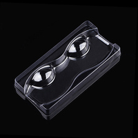 Emballage en blister pour cils en plastique coloré 25 mm, marque privée, vente en gros, logo personnalisé, plateaux classiques vides transparents pour cils 3D en vison