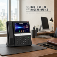 Téléphone IP d'entreprise E980PRO, écran tactile 7 pouces 1024x600, WiFi 6, Gigabit PoE, 116 touches DSS, vidéo H264, combiné sans fil