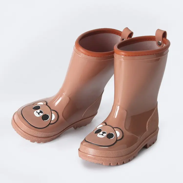 Wholesale Custom Kids Cartoon Waterproof Non-Slip Rainboots Rain Shoes Children