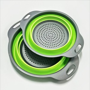 Évier de cuisine multifonctionnel rétractable et réglable, bac à légumes rond en plastique pliable avec panier de drainage - Product Image 1