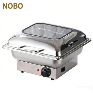 Scaldavivande <span class=keywords><strong>Elettrico</strong></span> Quadrato da 6L in Acciaio Inossidabile, Set Buffet per Catering - Product Image 6