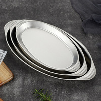 Plat à poisson en acier inoxydable 304 durable, spécial vapeur, carré, haut de gamme, pour usage domestique, avec double poignée, qualité alimentaire