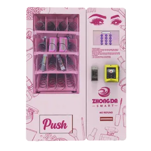 Lipstik layar sentuh 7 "dan kosmetik, mesin jual otomatis Desktop barang kecil dengan stiker Logo kustom gratis