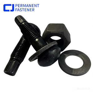 Высокопрочный болт ТС M20 из легированной стали с круглой головкой, класс прочности 10.9, с торсионно-сдвиговым креплением, черное оксидирование, резьба UNC, для строительства - Product Image 6