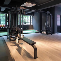 Kj Meilleure Vente Unisexe Usage Domestique Acier 4 Stations Multigym Machine de Musculation Complète Corps Entier Jambes Tout-en-un Équipement de Gym