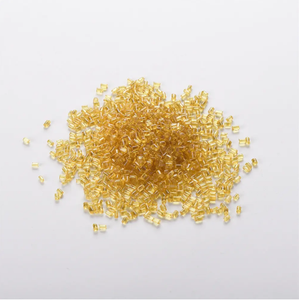 Prix usine Pei GF10 Rempli Recycler PCR Plastique Matière Première Résine Granules Granulés Prix Jaune Résine Matériel Pei - Product Image 1