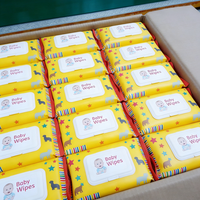 Fournisseur OEM de lingettes humides écologiques pour bébés, lingettes nettoyantes pour nourrissons en gros, formule douce, toucher doux, emballage à marque privée