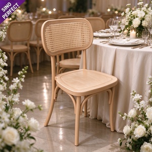 Custom Imitate Wood Plastic Event Banquet <b>Chair</b> Stackable Wedding Resin <b>Dining</b> <b>Chair</b> for Outdoor Indoor Hotel Party - Product Image 1