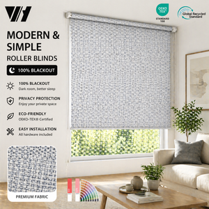 Tissu Jacquard 100% Polyester Certifié GRS OEKO-TEX de Haute Qualité pour Stores Enrouleurs, Stores Pare-Soleil Ignifuges et Volets Roulants OEM/ODM - Product Image 1