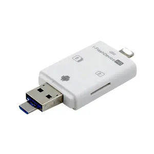 Wholesale Plastic smart phone OTG USB Card Reader adapter for cell phones notebook tablet PC
