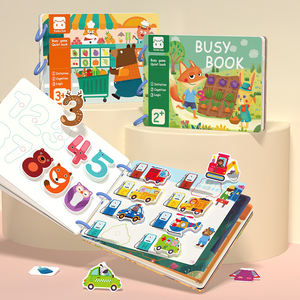 Montessori livre occupé Puzzle jeux assortis bricolage <span class=keywords><strong>apprentissage</strong></span> sensoriel Alphabet autocollant livres jouets éducatifs pour enfants garçons filles - Product Image 4