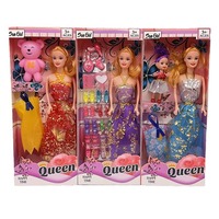 Poupée articulée à 6 points de articulation, 32 cm, Poupée Princesse Tendance, Jouet de déguisement pour enfants, Cadeau d'anniversaire, Boîte cadeau, Robe, Jupe, Bottes, Poupée solide
