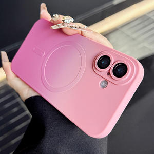 Coque de téléphone en silicone liquide magnétique dégradé pour iPhone 17 Pro Max avec protection d'objectif pour iPhone 16 - Product Image 2