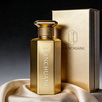 Flacon de parfum hexagonal vide en verre de designer avec pompe à sertir et capuchon personnalisé – Bouteille de parfum haut de gamme unique pour marque de luxe