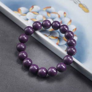 Фиолетовый браслет из ароматных бусин Ци Дунлай для мужчин и женщин, дизайн в стиле буддийского розария, производство Путянь, по старинной технологии - Product Image 5