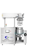 Homogénéisateur émulsifiant sous vide à levage hydraulique 100L, mélangeur de mayonnaise, machine de fabrication de vaseline cosmétique de petite taille