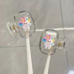 غطاء فرشاة أسنان بتصميم شخصية كرتونية لطيفة، هدية تذكارية للأسنان، مفيد وعصري. - Product Image 4