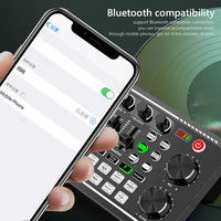 Carte son live professionnelle multi-effets avec suppression du bruit et batterie rechargeable intégrée pour le streaming en direct