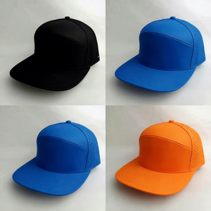 Casquette de golf respirante, imperméable, à séchage rapide, à visière plate, en polyester, broderie à la main, logo personnalisé, légère, 5 panneaux, fermeture snapback - Product Image 4