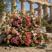 Y-022 Luxe Morandi Kleur Kunstbloemen Grondarrangement Bruiloft Gangpad Bloemendecoratie Op Maat Gemaakt Handgemaakt Evenementendecoratie