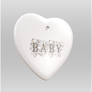 <b>Heart</b> Shaped Double Sided Porcelain Love Decor For Wall Hanging <b>Ornament</b> And Romantic Gift Giving - Product Image 1