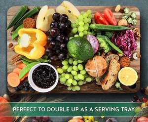 Penjualan terlaris papan pemotong kayu akasia ramah lingkungan blok pemotong sarapan dengan lubang gantung untuk dapur <span class=keywords><strong>OEM</strong></span>/ODM selamat datang - Product Image 2