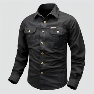 Camicia da Lavoro Personalizzata e Giacca da Uomo, Nuova Collezione Primavera 2026, Stile Giapponese, Vestibilità Ampia, Casual, a Maniche Lunghe - Product Image 4