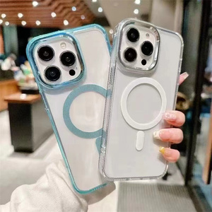 Étui de téléphone magnétique transparent de haute <span class=keywords><strong>qualité</strong></span> pour Samsung Galaxy S26 S25 Ultra A57 A37 A56 A07, coque transparente compatible avec la charge sans fil - Product Image 1