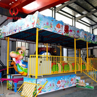 Nouvelle conception de manèges de parc d'attractions, jeux de carnaval, manèges pour enfants, petites montagnes russes sur le thème des dinosaures