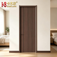 Portes intérieures modernes en bois composite sur mesure, isolation acoustique, construction durable pour hôtel, salle à manger, salle de bain, villa