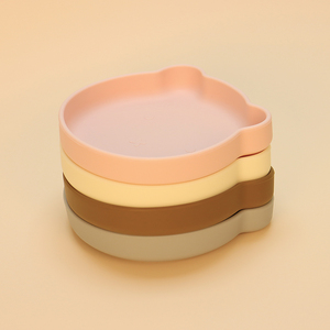 Plato de Silicona para Bebés al por Mayor, Plato de Silicona con Succión para Bebés, Juego de Platos de Silicona para Alimentación de Bebés - Product Image 1