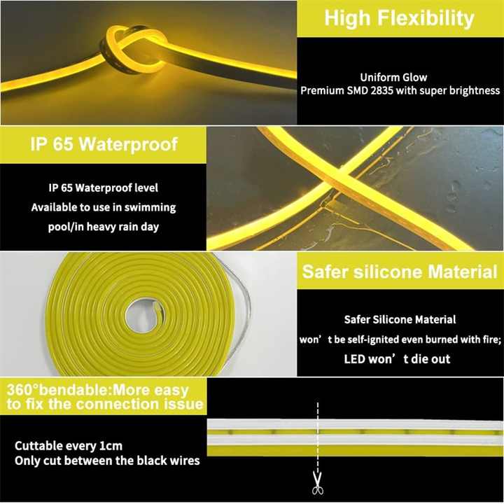 Factory Price Neon Lights Strip 5 Meter per Roll IP65 Waterproof