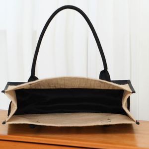 Bolsa de Playa de Yute Bordada con Cuerda de Algodón, Productos Chinos 2025, Logotipo Personalizado de Fábrica, Venta al Por Mayor - Product Image 3
