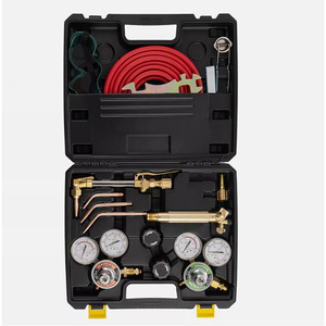 Kit de soldadura y corte con soplete de oxígeno y acetileno con válvula reductora de presión para uso industrial - Product Image 2