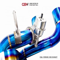 Catback — système de silencieux d'échappement, en titane, avec vannes à vide et trois pointes, pour Ferrari 458 458SC 4.5, MY 2011 — 2015