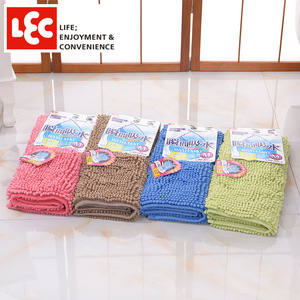 Tapis de bain LEC 40x60cm absorbant et antidérapant pour la salle de bain à domicile, rectangulaire, couleur unie, style minimaliste, lavable à l'eau - Product Image 1