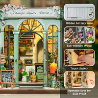 CuteBee Promotion Kit DIY Book Nook CWGC201 Champs-Élysées Florist, Puzzle 3D en Bois, Maison Miniature, Kit de Bricolage Jardin pour Cadeau
