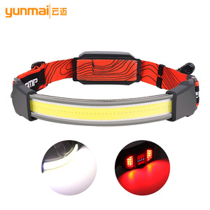 ไฟหน้าแบบ COB LED แบบชาร์จไฟได้ แสงสีแดง ชาร์จผ่าน USB ไฟส่องสว่างความเข้มสูงสำหรับใช้งานกลางแจ้ง - Product Image 5