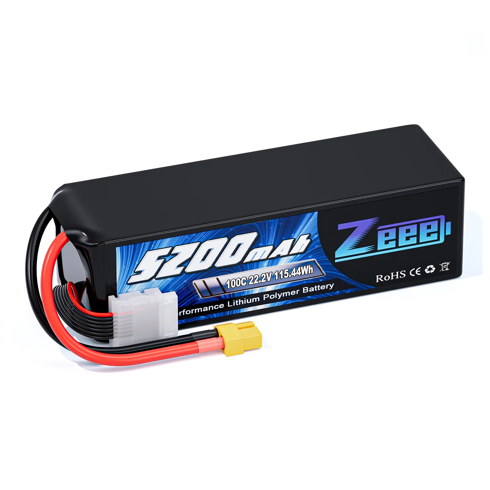 Zeee FPV Lipo-Batterie 5200 mah 75 C für 7,4 /11,1/14,8/18,5/22,2 V lipo-Batterie FPV Drohnenbatterie für FPV
