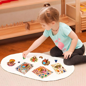 Adesivo Originale per il Gioco del Cambio Faccia della Tacchino di Ringraziamento, Adesivo Puzzle Fai-da-Te con Cartoni Animati Carini per le Festività - Product Image 5