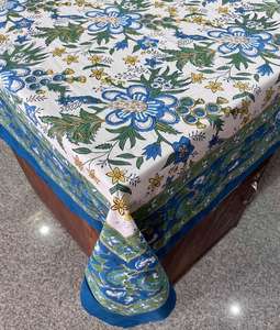 Premium Quality Handmade 100% Cotton <b>Table</b> Cover Floral Design <b>Place</b> <b>Mat</b> for Outdoor Use Wedding Party & Home for Outdoor Space - Product Image 2