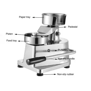 100A 130A 150A Manual Hamburger Patty Forming Burger Making Machine Hamburger Patty Press Food processing machine