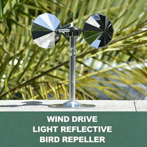 Dissuasore per Uccelli Riflettente Rotante, Repellente per Uccelli a Energia Eolica o Solare, Dissuasori per Uccelli Riflettenti a Doppia Faccia per Esterni - Product Image 3