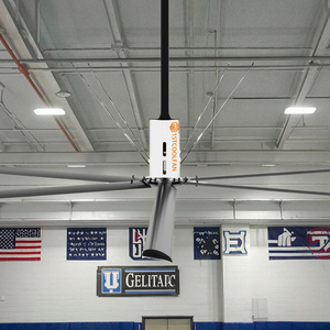 Ventilateurs <span class=keywords><strong>de</strong></span> <span class=keywords><strong>plafond</strong></span> HVLS (High-<span class=keywords><strong>Volume</strong></span> Low-Speed) pour églises et commerces avec pales en alliage d'aluminium, télécommande, 380V/220V, origine Chine - Product Image 2